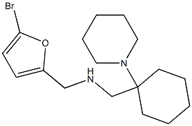[(5-bromofuran-2-yl)methyl]({[1-(piperidin-1-yl)cyclohexyl]methyl})amine,,结构式