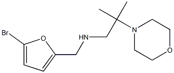 [(5-bromofuran-2-yl)methyl][2-methyl-2-(morpholin-4-yl)propyl]amine,,结构式
