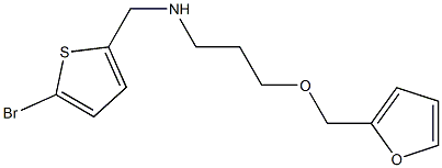 [(5-bromothiophen-2-yl)methyl][3-(furan-2-ylmethoxy)propyl]amine,,结构式