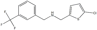 [(5-chlorothiophen-2-yl)methyl]({[3-(trifluoromethyl)phenyl]methyl})amine Struktur