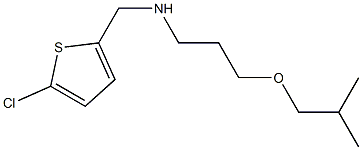 [(5-chlorothiophen-2-yl)methyl][3-(2-methylpropoxy)propyl]amine,,结构式