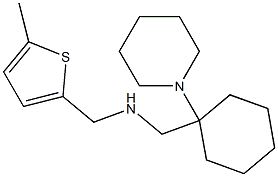 [(5-methylthiophen-2-yl)methyl]({[1-(piperidin-1-yl)cyclohexyl]methyl})amine 化学構造式