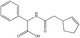 [(cyclopent-2-en-1-ylacetyl)amino](phenyl)acetic acid Structure