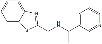 [1-(1,3-benzothiazol-2-yl)ethyl][1-(pyridin-3-yl)ethyl]amine,,结构式