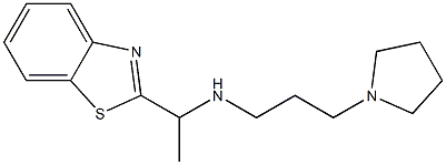 [1-(1,3-benzothiazol-2-yl)ethyl][3-(pyrrolidin-1-yl)propyl]amine Struktur
