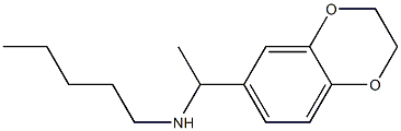 [1-(2,3-dihydro-1,4-benzodioxin-6-yl)ethyl](pentyl)amine Structure