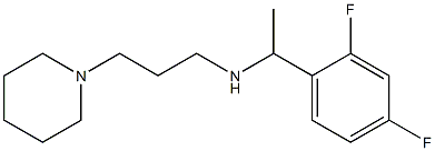 [1-(2,4-difluorophenyl)ethyl][3-(piperidin-1-yl)propyl]amine Struktur