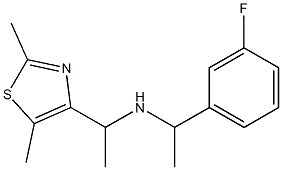 [1-(2,5-dimethyl-1,3-thiazol-4-yl)ethyl][1-(3-fluorophenyl)ethyl]amine 结构式