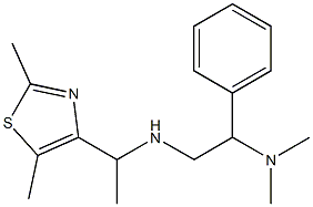 [1-(2,5-dimethyl-1,3-thiazol-4-yl)ethyl][2-(dimethylamino)-2-phenylethyl]amine,,结构式