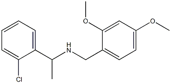 [1-(2-chlorophenyl)ethyl][(2,4-dimethoxyphenyl)methyl]amine Struktur