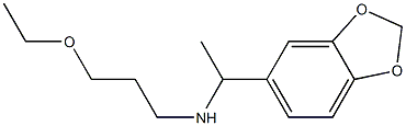 [1-(2H-1,3-benzodioxol-5-yl)ethyl](3-ethoxypropyl)amine,,结构式