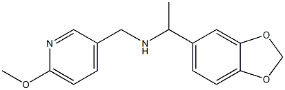[1-(2H-1,3-benzodioxol-5-yl)ethyl][(6-methoxypyridin-3-yl)methyl]amine Structure