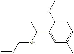 [1-(2-methoxy-5-methylphenyl)ethyl](prop-2-en-1-yl)amine,,结构式