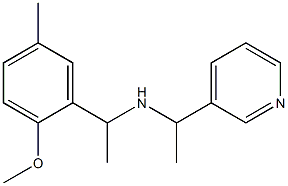 [1-(2-methoxy-5-methylphenyl)ethyl][1-(pyridin-3-yl)ethyl]amine 结构式