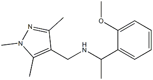[1-(2-methoxyphenyl)ethyl][(1,3,5-trimethyl-1H-pyrazol-4-yl)methyl]amine Struktur