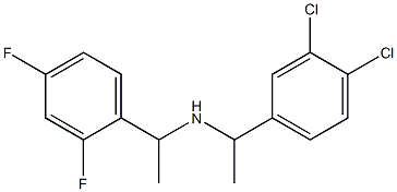 [1-(3,4-dichlorophenyl)ethyl][1-(2,4-difluorophenyl)ethyl]amine,,结构式