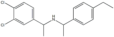 [1-(3,4-dichlorophenyl)ethyl][1-(4-ethylphenyl)ethyl]amine 化学構造式