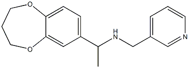 [1-(3,4-dihydro-2H-1,5-benzodioxepin-7-yl)ethyl](pyridin-3-ylmethyl)amine 化学構造式