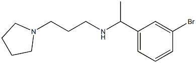 [1-(3-bromophenyl)ethyl][3-(pyrrolidin-1-yl)propyl]amine,,结构式