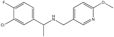 [1-(3-chloro-4-fluorophenyl)ethyl][(6-methoxypyridin-3-yl)methyl]amine