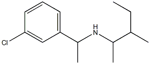 [1-(3-chlorophenyl)ethyl](3-methylpentan-2-yl)amine,,结构式