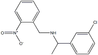 [1-(3-chlorophenyl)ethyl][(2-nitrophenyl)methyl]amine Structure