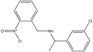 [1-(3-chlorophenyl)ethyl][(2-nitrophenyl)methyl]amine,,结构式