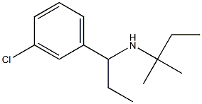 [1-(3-chlorophenyl)propyl](2-methylbutan-2-yl)amine 化学構造式