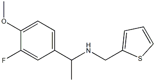 [1-(3-fluoro-4-methoxyphenyl)ethyl](thiophen-2-ylmethyl)amine Structure