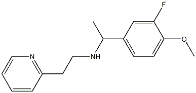 [1-(3-fluoro-4-methoxyphenyl)ethyl][2-(pyridin-2-yl)ethyl]amine,,结构式