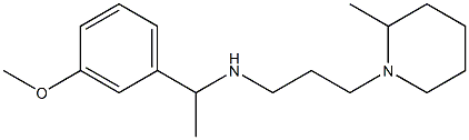 [1-(3-methoxyphenyl)ethyl][3-(2-methylpiperidin-1-yl)propyl]amine 化学構造式