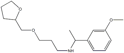 [1-(3-methoxyphenyl)ethyl][3-(oxolan-2-ylmethoxy)propyl]amine 结构式