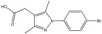 [1-(4-bromophenyl)-3,5-dimethyl-1H-pyrazol-4-yl]acetic acid Structure