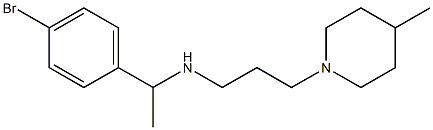 [1-(4-bromophenyl)ethyl][3-(4-methylpiperidin-1-yl)propyl]amine 化学構造式