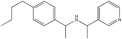 [1-(4-butylphenyl)ethyl][1-(pyridin-3-yl)ethyl]amine Struktur