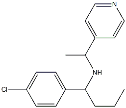 [1-(4-chlorophenyl)butyl][1-(pyridin-4-yl)ethyl]amine 结构式