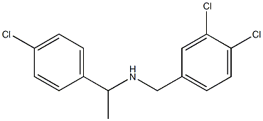 [1-(4-chlorophenyl)ethyl][(3,4-dichlorophenyl)methyl]amine 化学構造式
