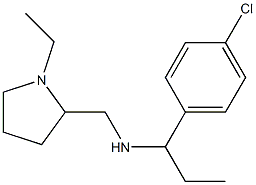 [1-(4-chlorophenyl)propyl][(1-ethylpyrrolidin-2-yl)methyl]amine Struktur