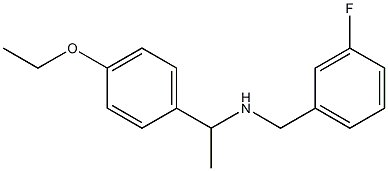 [1-(4-ethoxyphenyl)ethyl][(3-fluorophenyl)methyl]amine 结构式