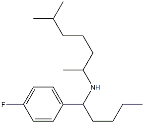 [1-(4-fluorophenyl)pentyl](6-methylheptan-2-yl)amine Struktur