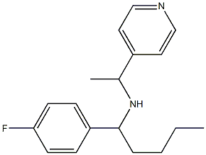 [1-(4-fluorophenyl)pentyl][1-(pyridin-4-yl)ethyl]amine,,结构式