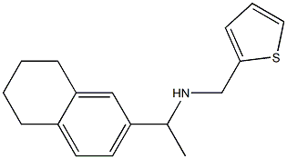 [1-(5,6,7,8-tetrahydronaphthalen-2-yl)ethyl](thiophen-2-ylmethyl)amine,,结构式