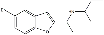 [1-(5-bromo-1-benzofuran-2-yl)ethyl](pentan-3-yl)amine Structure