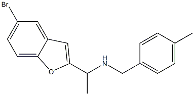 [1-(5-bromo-1-benzofuran-2-yl)ethyl][(4-methylphenyl)methyl]amine Struktur