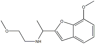 [1-(7-methoxy-1-benzofuran-2-yl)ethyl](2-methoxyethyl)amine 化学構造式