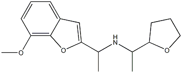 [1-(7-methoxy-1-benzofuran-2-yl)ethyl][1-(oxolan-2-yl)ethyl]amine,,结构式