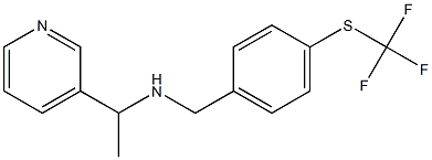 [1-(pyridin-3-yl)ethyl]({4-[(trifluoromethyl)sulfanyl]phenyl}methyl)amine