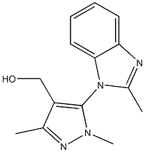 [1,3-dimethyl-5-(2-methyl-1H-1,3-benzodiazol-1-yl)-1H-pyrazol-4-yl]methanol Structure