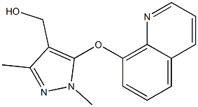 [1,3-dimethyl-5-(quinolin-8-yloxy)-1H-pyrazol-4-yl]methanol Struktur