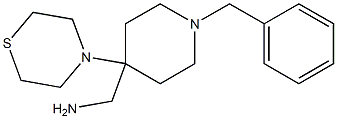 [1-benzyl-4-(thiomorpholin-4-yl)piperidin-4-yl]methanamine 化学構造式